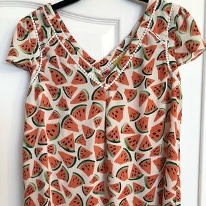 Anthropologie watermelon top